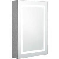 Vidaxl Led Bathroom Mirror Cabinet Concrete Grey 50X13X70 Cm