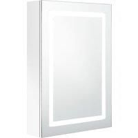 vidaXL LED Bathroom Mirror Cabinet Shining White 50x13x70 cm, White