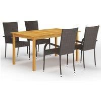 Garden Dining Set Patio Dinner Table and Chairs Multi Colours 5/7 Piece vidaXL