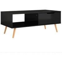 vidaXL Coffee Table High Gloss Black Engineered Wood Couch Tea Sofa