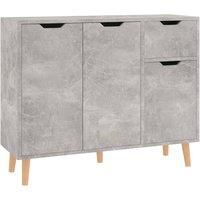 vidaXL Sideboard Concrete Grey 90x30x72 cm Engineered Wood, Grey