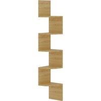 Wall Corner Shelf Sonoma Oak 19x19x123 cm Engineered Wood