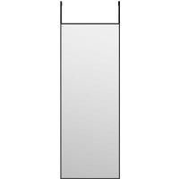 Door Mirror Glass and Aluminium Hanging Mirror Black/Gold Multi Sizes vidaXL