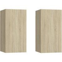 TV Cabinet Engineered Wood Wall Mounted Stand Living Room TV Console vidaXL