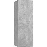 vidaXL TV Cabinet Wall Mounted Cabinet Storage TV Unit Stable Hifi Stand Entertainment Centre Living Room Furniture Concrete Grey Engineered Wood