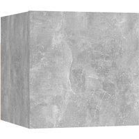 vidaXL Wall Mounted TV Cabinet Concrete Grey 30.5x30x30 cm