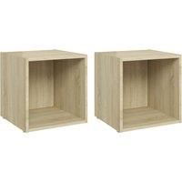 1/2/4x TV Cabinet 37x35x37 cm Chipboard Lowboard Furniture Multi Colors vidaXL