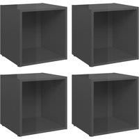 1/2/4x TV Cabinet 37x35x37 cm Chipboard Lowboard Furniture Multi Colors vidaXL