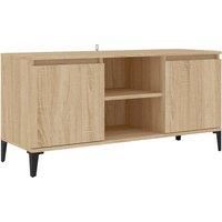 TV Cabinet with Metal Legs Sideboard TV Stand Low Board Multi Colours vidaXL