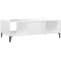 Couchtisch Hochglanz-Weiß 103,5x60x35 cm Spanplatte