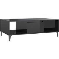 vidaXL Coffee Table High Gloss Black 103.5x60x35 cm Engineered Wood