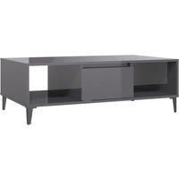 Couchtisch Hochglanz-Grau 103,5x60x35 cm Spanplatte