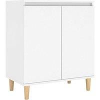 vidaXL Sideboard with Solid Wood Legs White 60x35x70 cm Engineered Wood