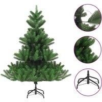 vidaXL Nordmann Fir Artificial Christmas Tree 240 cm Green - Premium Injection Moulded, Economical & Lifelike Xmas Tree with Stable Steel Stand