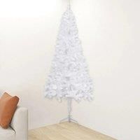 Vidaxl Corner Artificial Christmas Tree White 210 Cm Pvc