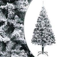 "vidaXL Large Artificial Christmas Tree - Flocked Snow Green PVC - 400cm Christmas Trees with Sturdy Steel Stand - Lifelike Adjustable Branches - Seasonal Decor"