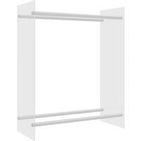 Firewood Rack Transparent Tempered Glass Stacker Log Holder vidaXL