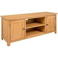 TV Cabinet 110x35x44 cm Solid Oak Wood vidaXL