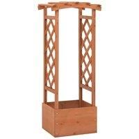 Firwood Trellis Planter with Arch Flower Box Planting Stand 117/130cm vidaXL