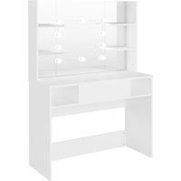 Makeup Table with LED Lights MDF Vanity Dressing Table Multi Colours vidaXL