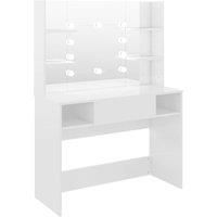 Makeup Table with LED Lights MDF Vanity Dressing Table Multi Colours vidaXL
