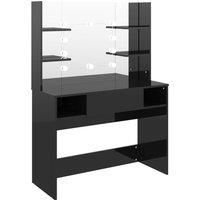 Makeup Table with LED Lights MDF Vanity Dressing Table Multi Colours vidaXL