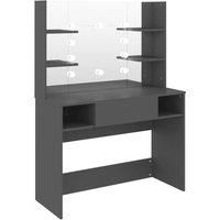 Makeup Table with LED Lights MDF Vanity Dressing Table Multi Colours vidaXL