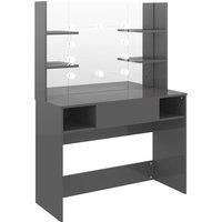 Makeup Table with LED Lights MDF Vanity Dressing Table Multi Colours vidaXL