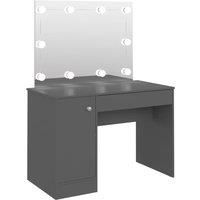 Makeup Table with LED Lights MDF Cosmetic Dressing Table Multi Colours vidaXL