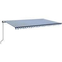 Manual Retractable AwningCanopy Outdoor Awning Folding Arm with LED vidaXL