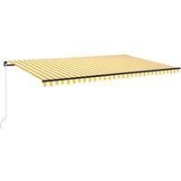 Manual Retractable AwningCanopy Outdoor Awning Folding Arm with LED vidaXL