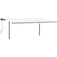 Vidaxl Manual Retractable Awning With Posts 3 5X2 5 M Cream