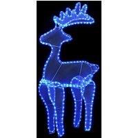 vidaXL Reindeer Christmas Decoration with Mesh 306 LEDs 60x24x89cm, Blue