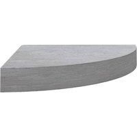 vidaXL Wall Corner Shelf Concrete Grey 35x35x3.8 cm MDF
