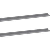vidaXL Wall-Mounted Shelves in Grey, Set of 2, 100cm - Modern, Sturdy and Durable MDF, Extra Storage for the Living Room, Bedroom or Office, Easy to Clean