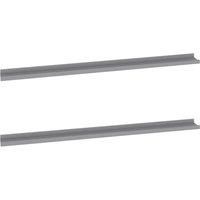 vidaXL 2 pcs, Grey Wall-Mounted Shelves, Ideal for Living Room, Bedroom or Office - Robust MDF Material for Durable Use