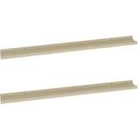 vidaXL Wall Shelves, 2pcs Set in Sonoma Oak, Durable MDF Construction, For Living Room, Bedroom, or Office, Easy-to-Clean Surface, Modern Decorative Display