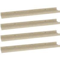 Wall Shelves 4 pcs Sonoma Oak 60x9x3 cm