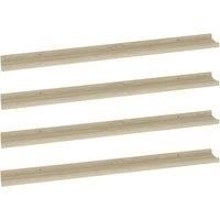 vidaXL Wall-Mounted Shelves 4 pcs in Sonoma Oak - Stylish Wall Storage Shelves for Living Room, Bedroom, Office - Made of Durable MDF - 100x9x3 cm