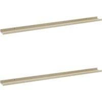 vidaXL Wall Shelves in White and Sonoma Oak - Modern Design MDF Shelves for Living Room, Bedroom, or Office - Decorative Wall-mounted Storage 115x9x3 cm