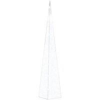 vidaXL Cold White Acrylic LED Light Cone - Decorative Christmas Lighting for Indoor and Outdoor Use, Energy Saving, Waterproof with 8 Light Effects