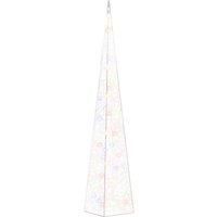 vidaXL Acrylic Decorative LED Light Cone - 90cm, Multicolour, Energy-Saving, 45 LEDs, 8 Different Lighting Effects, Indoor & Outdoor - Christmas Ornaments