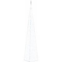 Acrylic Decorative LED Light Cone Cold White Holiday Ornament vidaXL