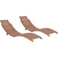 Folding Sun Lounger with Table Garden Sun Bed Day Bed Solid Teak Wood vidaXL