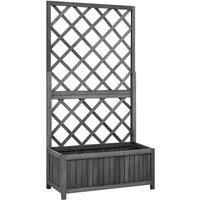 Garden Trellis Planter Outdoor Flower Box Raised Bed Solid Firwood vidaXL