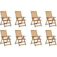 2/3/4/6/8x Solid Acacia Wood Folding Garden Chairs Wooden Furniture Set vidaXL