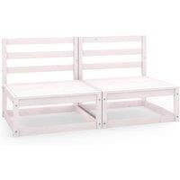 Garden 2-Seater Sofa Loveseat Outdoor Sofa Wooden Sofa Solid Pinewood vidaXL