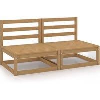 Garden 2-Seater Sofa Loveseat Outdoor Sofa Wooden Sofa Solid Pinewood vidaXL