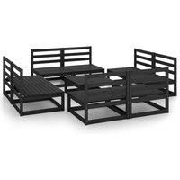 Garden Lounge Set Outdoor Furniture Set Sofa Set 9 Piece Wood Pine vidaXL