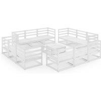 Garden Lounge Set Outdoor Furniture Set Sofa Set 13 Piece Wood Pine vidaXL